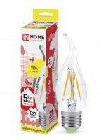 Лампа светодиодная LED-СВЕЧА НА ВЕТРУ-deco 5Вт свеча на ветру прозрачная 3000К тепл. бел. E27 450лм 230В  4690612007649