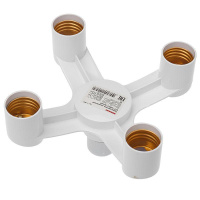 Разветвитель цокольный E27-4хE27 бел.  11-8862