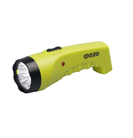 Фонарь аккумуляторный ручной AccuF2-L04-gn 4LED 2 режима: 100проц./25проц. аккум. 0.4А.ч выдвижная вилка индикатор зарядки зел.  2857859