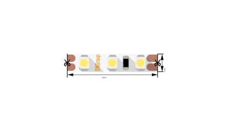Лента светодиодная стандарт 3528 120LED/м 9.6Вт/м нейтр. бел. 12В IP20 со скотчем 3М (уп.5м)  00-00009702