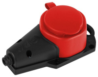 Колодка ЭРА KX-1e-RED-IP44 каучуковая с заземлением 1 розетка 16A IP44 красн.  Б0068412