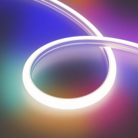 Лента светодиодная герметичная DMX MOONLIGHT-TOP-B84-16х15mm 24В RGB-PX7 360deg 18Вт/м IP67 wire x2 вывод боковой (уп.5м)  045437