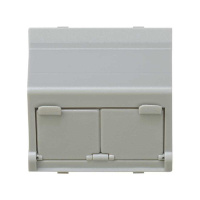 Адаптер на 2 RJ45(12) коннектора наклонный широкий 27 сер. 27086-37 Адаптер на 2 RJ45(12) коннектора наклонный широкий 27 сер. 27086-37