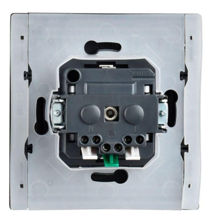 Розетка СП FORTE&PIANO16А IP44 FP319 с заземл. защ. шторки с крышкой безвинт. крепл. сер.  FP-R16-16-1-44-K03