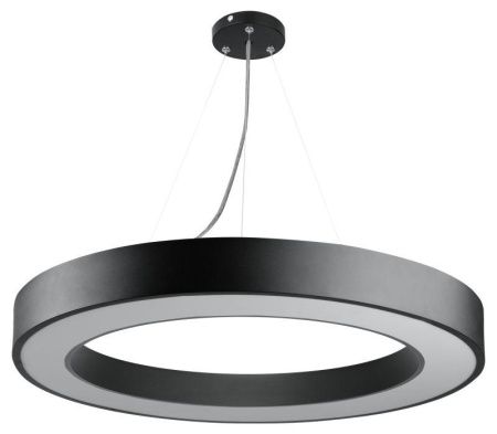 Светильник светодиодный Geometria Ring SPO-133-B-40K-045 45Вт 4000К 3200лм IP40 600х80мм подвесной драйвер внутри черн.  Б0058903