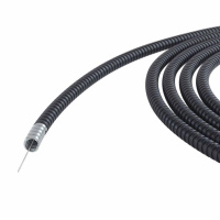 Металлорукав DN 20мм в герметичной ПВХ изоляции Dвн 20.5мм Dнар 25.5 с протяжкой (уп.50м) черн.  6071R-020NP