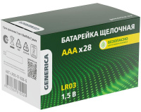 Элемент питания алкалиновый AAA/LR03 Alkaline бокс (уп.28шт)  ABT-LR03-ST-B28-G