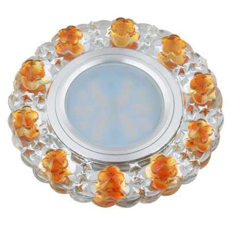 Светильник декоративный Luciole DLS-L129 GU5.3 CHROME/GOLD GU5.3 встраив. доп. светодиод. подсветка 3Вт без лампы основание метал. хром отделка матов. пластик. зол.  UL-00002710