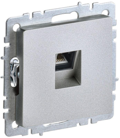 Розетка компьютерная СП RJ45 кат.6 BRITE РК11-БрА механизм алюм.  BR-K10-2-K47