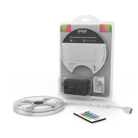 Лента светодиодная Basic 5050/30-SMD 6Вт/м RGB IP20 390лм/м 12В 10мм драйвер (уп.5м)  BT012