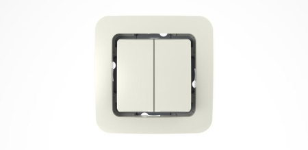 Выключатель 2-кл. СП Lillium 10А IP20 без вставки бел.  71003