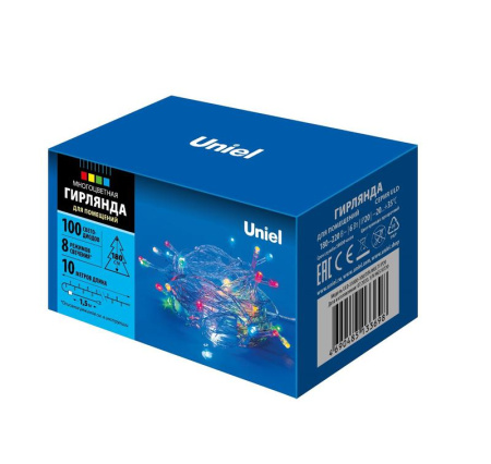 Гирлянда LED ULD-S1000-100/DTA MULTI IP20 10м. 100 диодов разноцвет. свет провод прозр.  UL-00007199