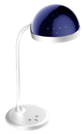 Светильник настольный KD-828 C01 LED 6.5Вт 230В 360лм сенс.рег.ярк .CCT RGB-ночник "Звездн. небо" бел.  13006