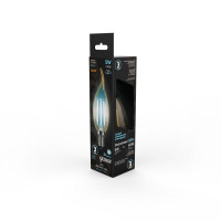 Лампа светодиодная филаментная Black Filament 5Вт свеча на ветру золотая 4100К нейтр. бел. E14 420лм  104801805