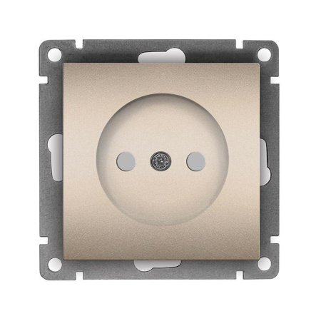 Розетка 1-м СП Афина 16А IP20 без заземл. защ. шторки механизм шампань  A0047-Br