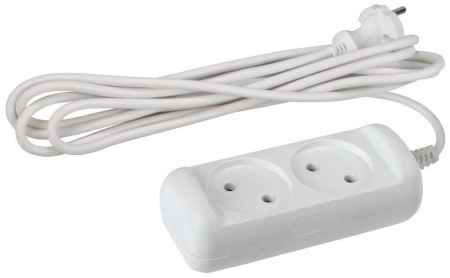 Удлинитель 2х1.5м без заземл. 10А IP20 U-2-1.5m-2х1 ПВС 2х1  Б0028359