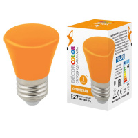 Лампа светодиодная LED-D45-1W/ORANGE/E27/FR/С BELL Колокольчик 1Вт матовая оранж. E27 декоративная (упак. картон)  UL-00005642