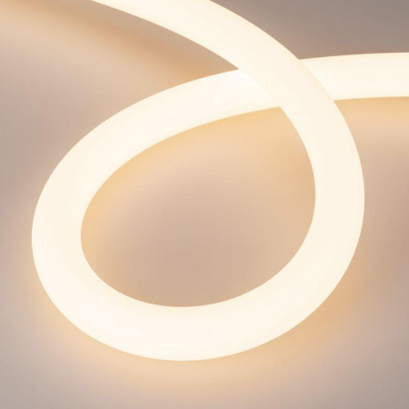 Лента герметичная MOONLIGHT-TOP-A336-D40mm 24В Warm2700 360deg (15Вт/м IP65 2835 wire x1) (прямой вывод кабеля) (уп.5м)  039320