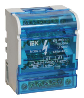 Шина на DIN-рейку в корпусе (кросс-модуль) ШНК 4х7 3L+PEN  YND10-4-07-100