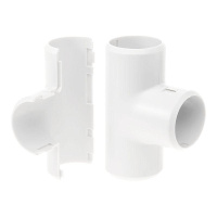 Тройник разборный d25мм бел.  PR.07325б