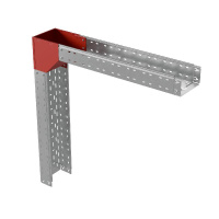 Угол для лотка вертикальный внешний 100х600мм с разворотом трассы на 180град. "ПЛЮС" HD85 КМ PL18560