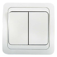 Выключатель 2-кл. СП Classico 2023 10А IP20 бел. ASD /  4680005959860