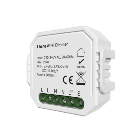 Реле-диммер одноканальное Wi-Fi 1х150Вт  RL1003-DM