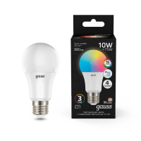 Лампа светодиодная Black 10Вт A60 грушевидная RGBW E27 диммир.  102102410