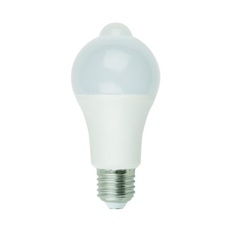 Лампа светодиодная LED-A60-12W/4000K/E27 /PS+MS PLS10WH 12Вт матовая 4000К нейтр. бел. E27 с датчиком освещенности и датчиком движения (упак. картон)  UL-00005713