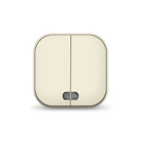 Выключатель 2-кл. 1п ОП 10А IP20 с подсветкой сл. кость  1426