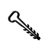 Дюбель-хомут для плоского кабеля 6-12мм черн. (уп.100шт)  TKE-DH-6-12-PK-C05