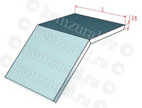 Крышка для угла для поворота трассы вниз на 45град. сталь 1.5мм КЛС200 УТ1.5  115 201105 14