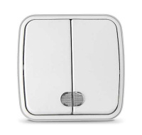 Выключатель 2-кл. ОП Электра 10А IP20 с подсветкой бел.  0030