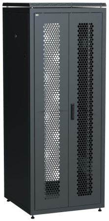 Шкаф сетевой LINEA N 42U 800х800мм распашная перф. передняя дверь задняя перф. черн.  LN05-42U88-2PP