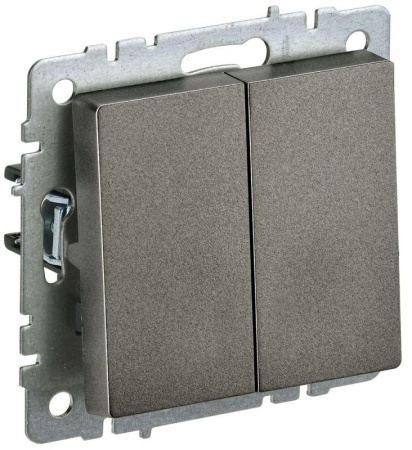 Выключатель 2-кл. СП BRITE ВС10-2-0-БрТБ 10А механизм бронза  BR-V20-0-10-K45