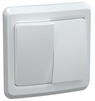 Выключатель 2-кл. СП Вега 10А IP20 ВС10-2-0-ВБ бел.  EVV20-K01-10-DM