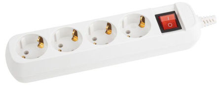 Колодка удлинителя 4-м с заземл. KX-4es с выкл.  Б0028344