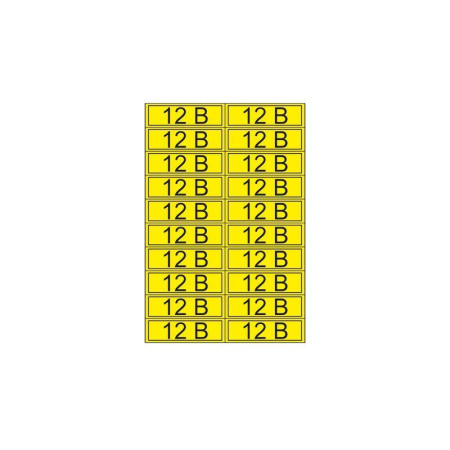 Наклейка знак электробезопасности "12В" 15х50мм  55-0001