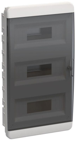 Корпус пластиковый ЩРВ-П-36 IP41 черн. прозр. дверь TEKFOR  TF5-KP12-V-36-41-K01-K03