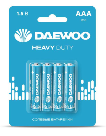 Элемент питания солевой AAA/R03 1.5В Heavy Duty 2021 BL-4 (уп.4шт)  5029361