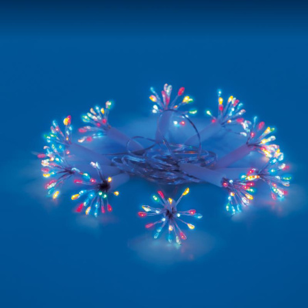 Гирлянда ULD-S0250-200/STA MULTI IP44 STARBURST "Звезда" 2.5м 200 разноцвет. свет провод прозр.  UL-00008565