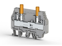 Клеммник измерительный с 2-мя тест.разъемами 6кв.мм сер. WGO3  375692