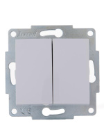 Выключатель 2-кл. 1п СП Karina 10А IP20 механизм бел.  707-0288-101
