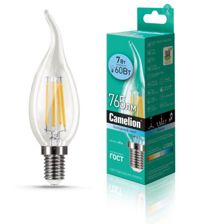 Лампа светодиодная филаментная LED7-CW35-FL/845/E14 7Вт 220В  13455