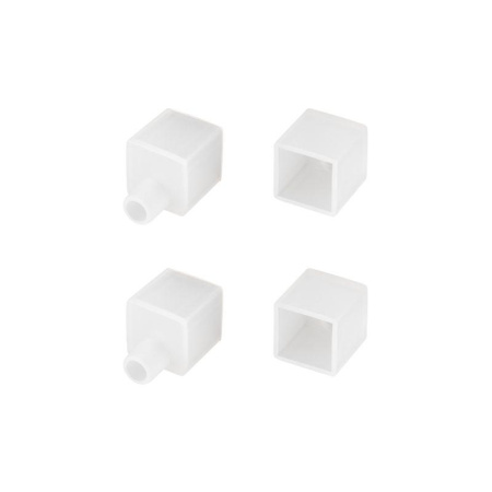 Заглушка WPH-FLEX-1212-TOP WHITE с отверстием пластик  040859