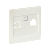 Панель лицевая Валенсия для розетки компьютерной 1-м RJ45 жемчуж. PROxima  ESK01-L-035-50