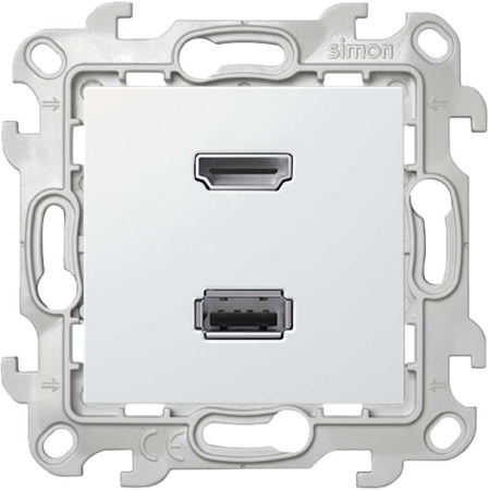 Розетка HDMI + USB 2.0 2-м СП  24 IP20 коннектор механизм бел.  2411095-030