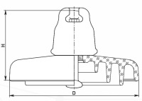 Изолятор стеклянный ПСВ160А 112В ЮАИЗ 530101322