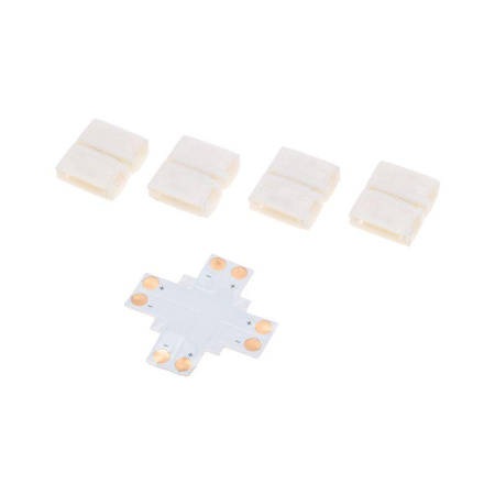 Коннектор Х-образный для светодиодной ленты SMD 10мм  148-122