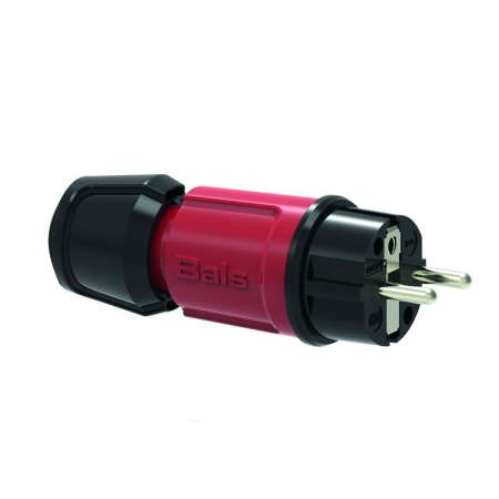 Вилка Schuko 16А 3п 2P+E 250В IP44 Multi-grip красн.  7373